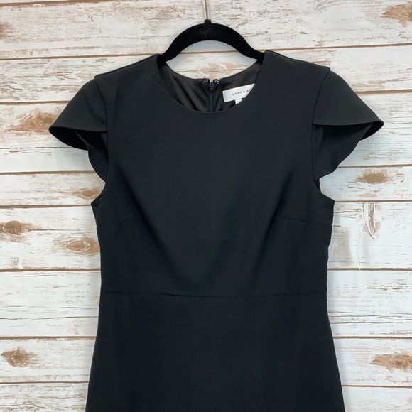2-Lark & Ro Cap Sleeve & Sheath Black Dresses - Picture 6 of 8